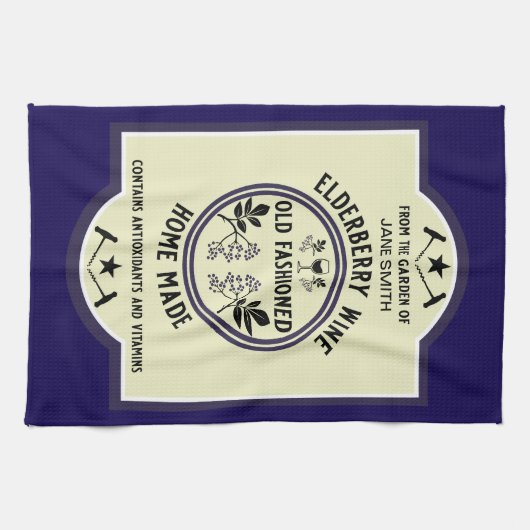 Eigene hausgemachte Elderberry Drinks Geschirrtuch (Horizontal)