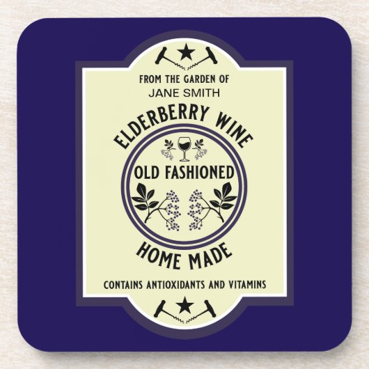Eigene hausgemachte Elderberry Drinks Getränkeuntersetzer (Vorderseite)