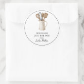 Eigene hausgemachte Etiketten zum Kochen und Backe Runder Aufkleber (Tasche)