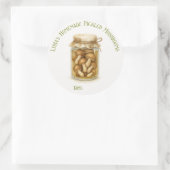 Eigene, hausgemachte Pilze Runder Aufkleber (Tasche)