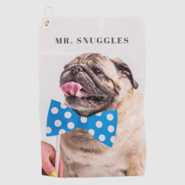 Eigene Hausname Typografie und Foto Golfhandtuch