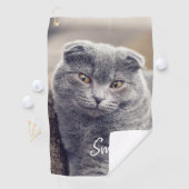 Eigene Hausname Typografie und Foto Golfhandtuch (Insitu)