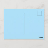 Eigene, hellrosa/blaue Aquarellfarbe, Selbstversor Postkarte (Rückseite)
