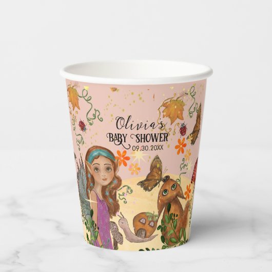 Eigene Herbstdusche für Märchen Pappbecher (Rückseite)