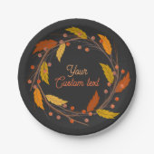 Eigene Herbstleaves-Papierplatte Pappteller (Vorderseite)