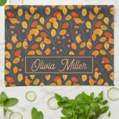 Eigene Herbstleaves und Berries Geschirrtuch (Gefaltet)