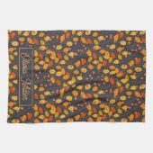 Eigene Herbstleaves und Berries Geschirrtuch (Horizontal)