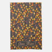 Eigene Herbstleaves und Berries Geschirrtuch (Vertikal)