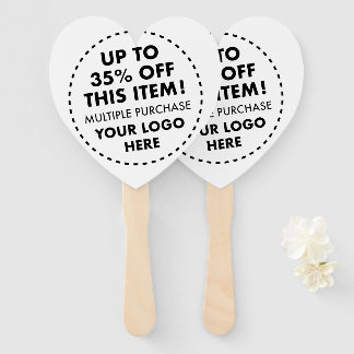 Eigene Herz-Hand-Fans 35% Rabatt auf den Kauf von Fächer