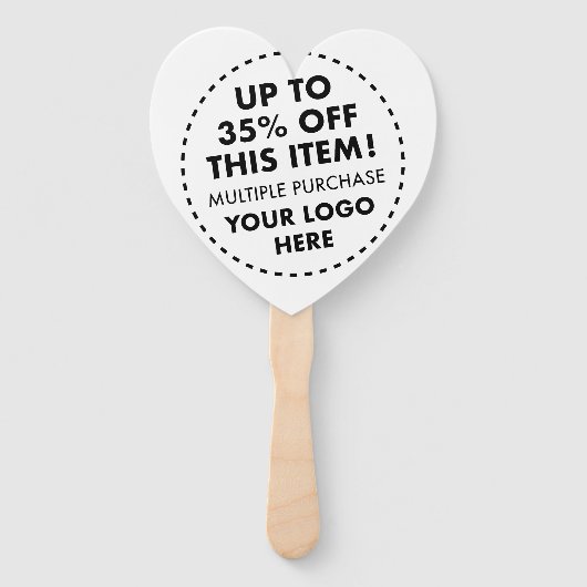 Eigene Herz-Hand-Fans 35% Rabatt auf den Kauf von Fächer (Rückseite)