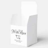 Eigene Herzen Schwarz-weiße Hochzeitsgeschenk Geschenkschachtel (Geöffnet)