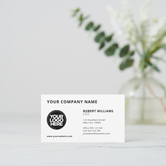 Eigene Hintergrundbilder für Ihr Firmenlogo Visitenkarte (Stehend Vorderseite)