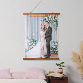 Eigene hinzufügen | Custom Wedding Foto Wandteppich Mit Holzrahmen (Schlafzimmer)