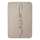 Eigene Hinzufügen von Anfangsbuchstaben Gold Swirl Badematte (Vorderseite Vertikal)