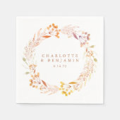 Eigene Hochzeit des Herbstblumenwassers Serviette (Vorderseite)