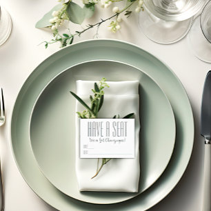 Eigene Hochzeit mit "Sitz" Platzkarte