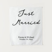 Eigene Hochzeitsbanner Personalisierte Zeremonie U Wandteppich (Vorderseite)