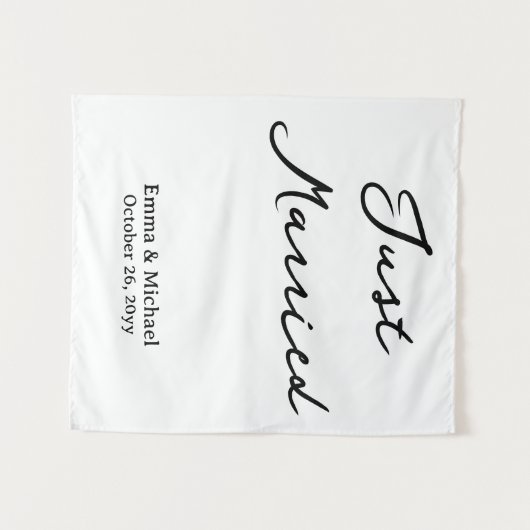 Eigene Hochzeitsbanner Personalisierte Zeremonie U Wandteppich (Vorderseite (Horizontal))