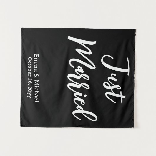 Eigene Hochzeitsbanner Personalisierte Zeremonie U Wandteppich (Vorderseite (Horizontal))