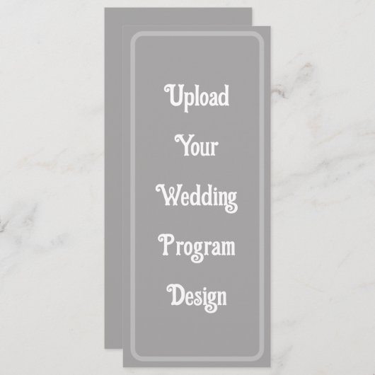 Eigene Hochzeitsprogramme - Eigene Gestaltung (Vorne/Hinten)