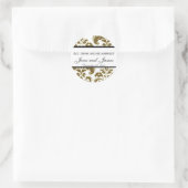 Eigene Hochzeitsticker essen, trinken und Verheira Runder Aufkleber (Tasche)