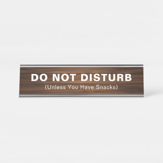 Eigene Holzverkleidung für Snacks Niedlich Schreibtischnamensplakette (Vorderseite )