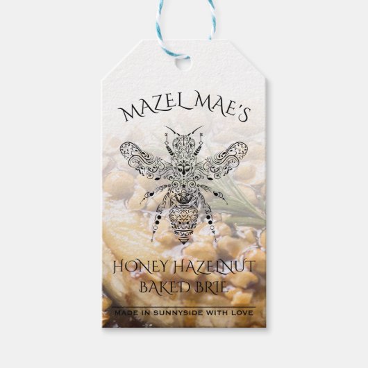Eigene Honey Hazelnut Brie Labels Geschenkanhänger (Vorderseite)