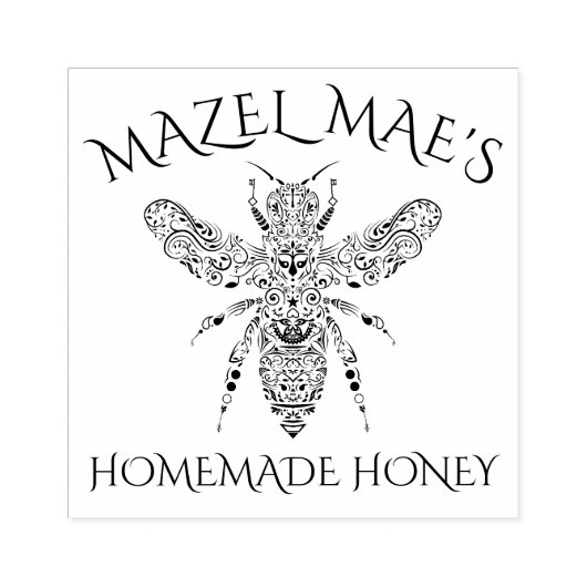 Eigene Honigmarke Gummistempel (Prägung)