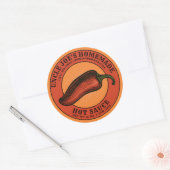 Eigene Hot Sauce Jalapeno Label-Vorlage Runder Aufkleber (Umschlag)
