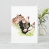 Eigene Hühnerzucht Einladung (Stehend Vorderseite)