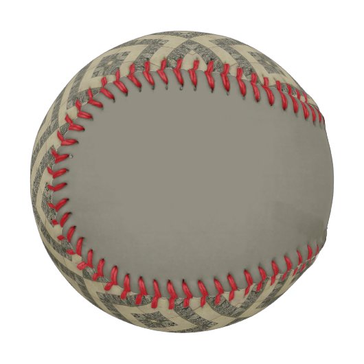 Eigene Initialen, graubraune Pflastersteine Baseball (Vorderseite Links)