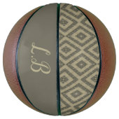 Eigene Initialen, graubraune Pflastersteine Basketball (Vertikal)