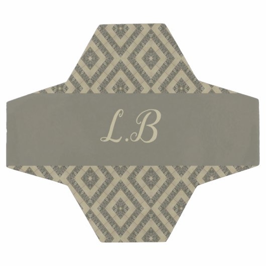 Eigene Initialen, graubraune Pflastersteine Fußball (Flach)