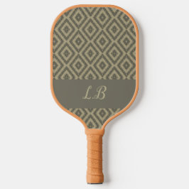 Eigene Initialen, graubraune Pflastersteine Pickleball Schläger