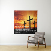 Eigene Inspiration Bible Verse Cross Sunset Wandteppich (Beispiel)