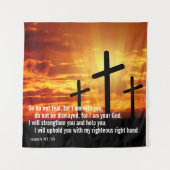Eigene Inspiration Bible Verse Cross Sunset Wandteppich (Vorderseite)