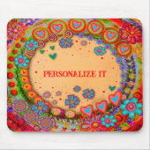 Eigene Inspirivität von Whimsical Hearts und Blume Mousepad (Vorne)