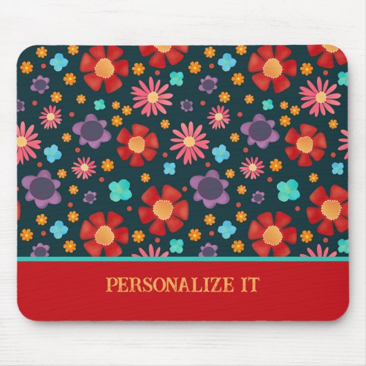 Eigene Inspirivität von Whimsical Hearts und Blume Mousepad (Vorne)