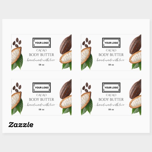 Eigene Kakaoputterbutter Rechteckiger Aufkleber (Blatt)