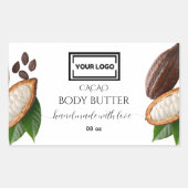 Eigene Kakaoputterbutter Rechteckiger Aufkleber (Vorderseite)