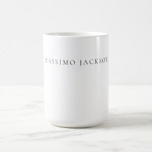 Eigene Kalligrafie Chic Einfach Schwarz Weiß Kaffeetasse