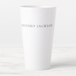 Eigene Kalligrafie Chic Einfach Schwarz Weiß Milchtasse
