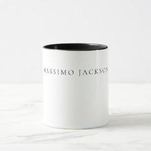 Eigene Kalligrafie Chic Einfach Schwarz Weiß Tasse