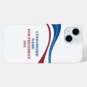 Eigene Kandidatur für den Präsidenten 2024 hinzufü Case-Mate iPhone Hülle (Rückseite (Horizontal))