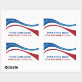 Eigene Kandidatur für den Präsidenten 2024 hinzufü Rechteckiger Aufkleber (Blatt)