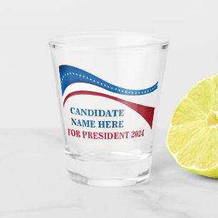 Eigene Kandidatur für den Präsidenten 2024 hinzufü Schnapsglas
