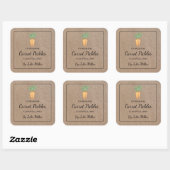Eigene Karrot-Square-Papiermarke Quadratischer Aufkleber (Blatt)