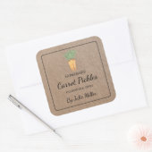Eigene Karrot-Square-Papiermarke Quadratischer Aufkleber (Umschlag)