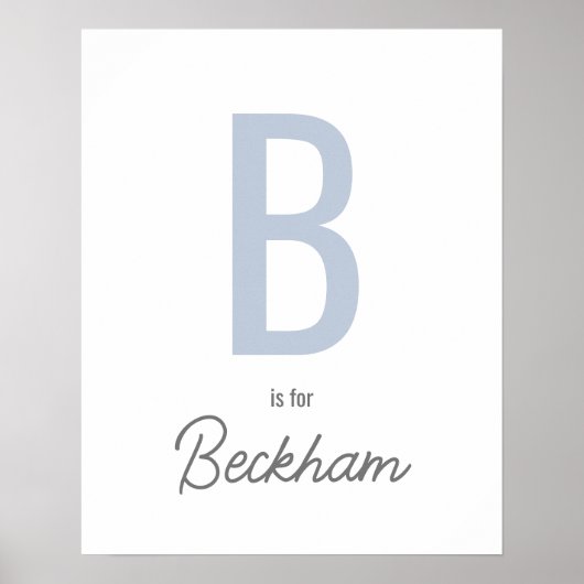 Eigene Kids Initial und Name Print Poster (Vorne)