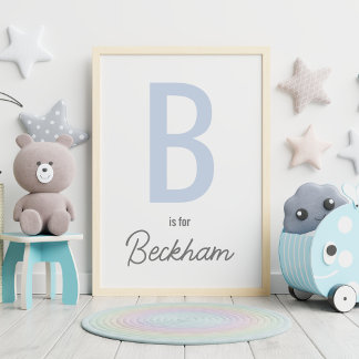 Eigene Kids Initial und Name Print Poster